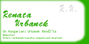 renata urbanek business card